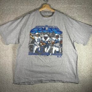 Vintage 1999 Indianapolis Colts player caricature graphic tee shirt tshirt